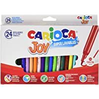 Carioca Joy - Rotuladores superlavables de punta fina- pack de 24 piezas- puntas surtidas